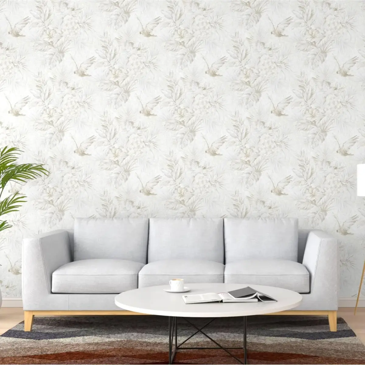 Wallpaper Parrot and Tropical Plant Trend White Code 9905-1 - Image 6