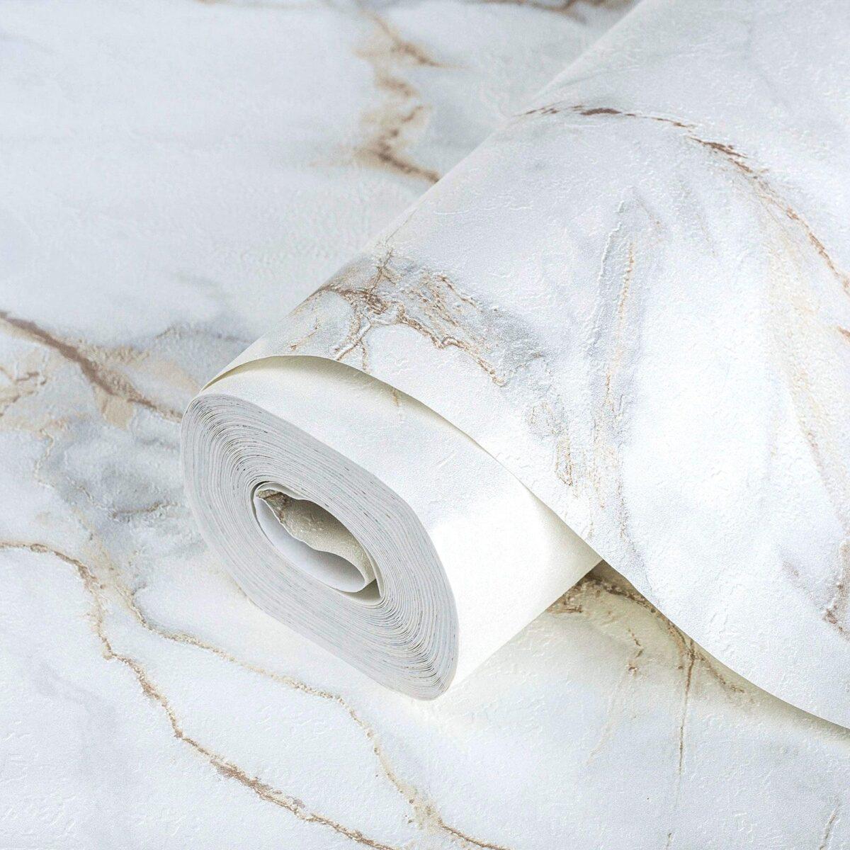 Marble Design Wallpaper White Code 1109-1 - Image 1