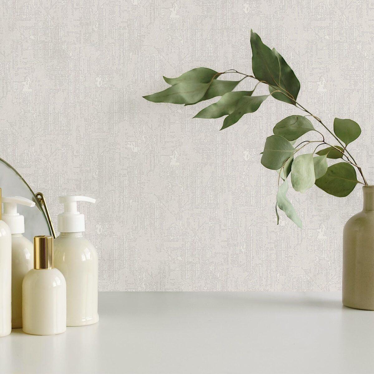 Modern Plain Design Wallpaper White Code 23212-1 - Image 2