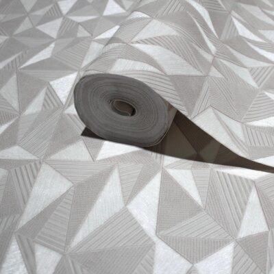 Geometric Modern Design Wallpaper White Code 23204-1