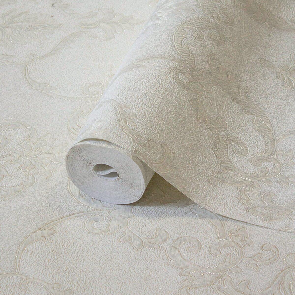 Damask Design Wallpaper Cream Code 1403-1 - Image 1