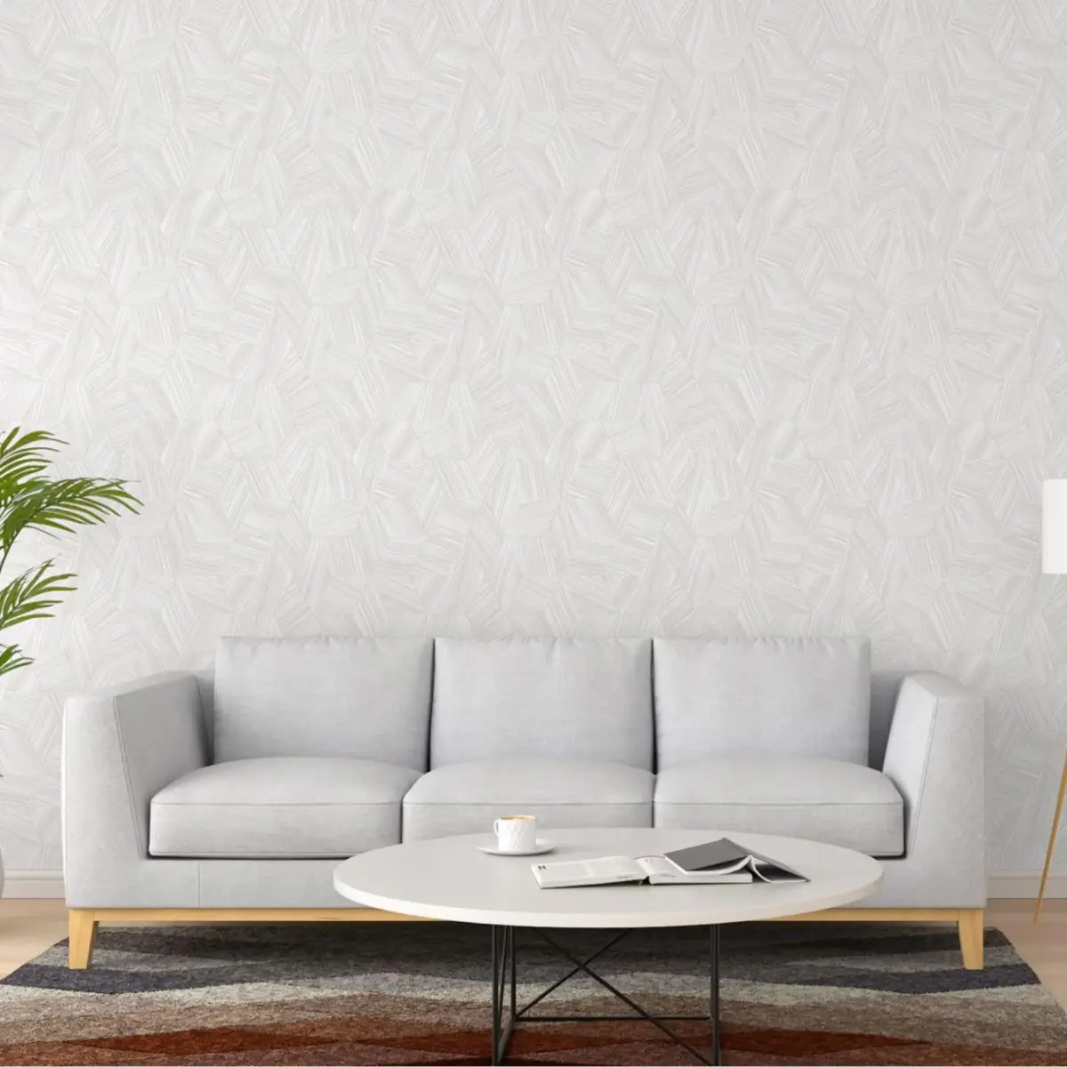 Hexagon Wallpaper White Code 1211-4 - Image 5