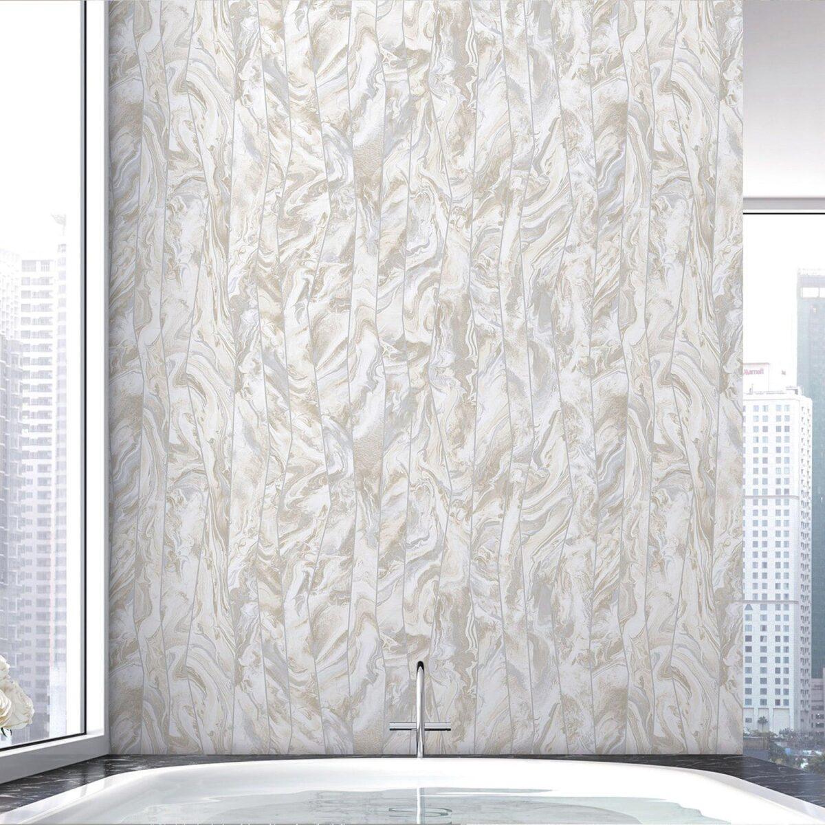 Modern Marble Wallpaper Cream Code 1201-1 - Image 5