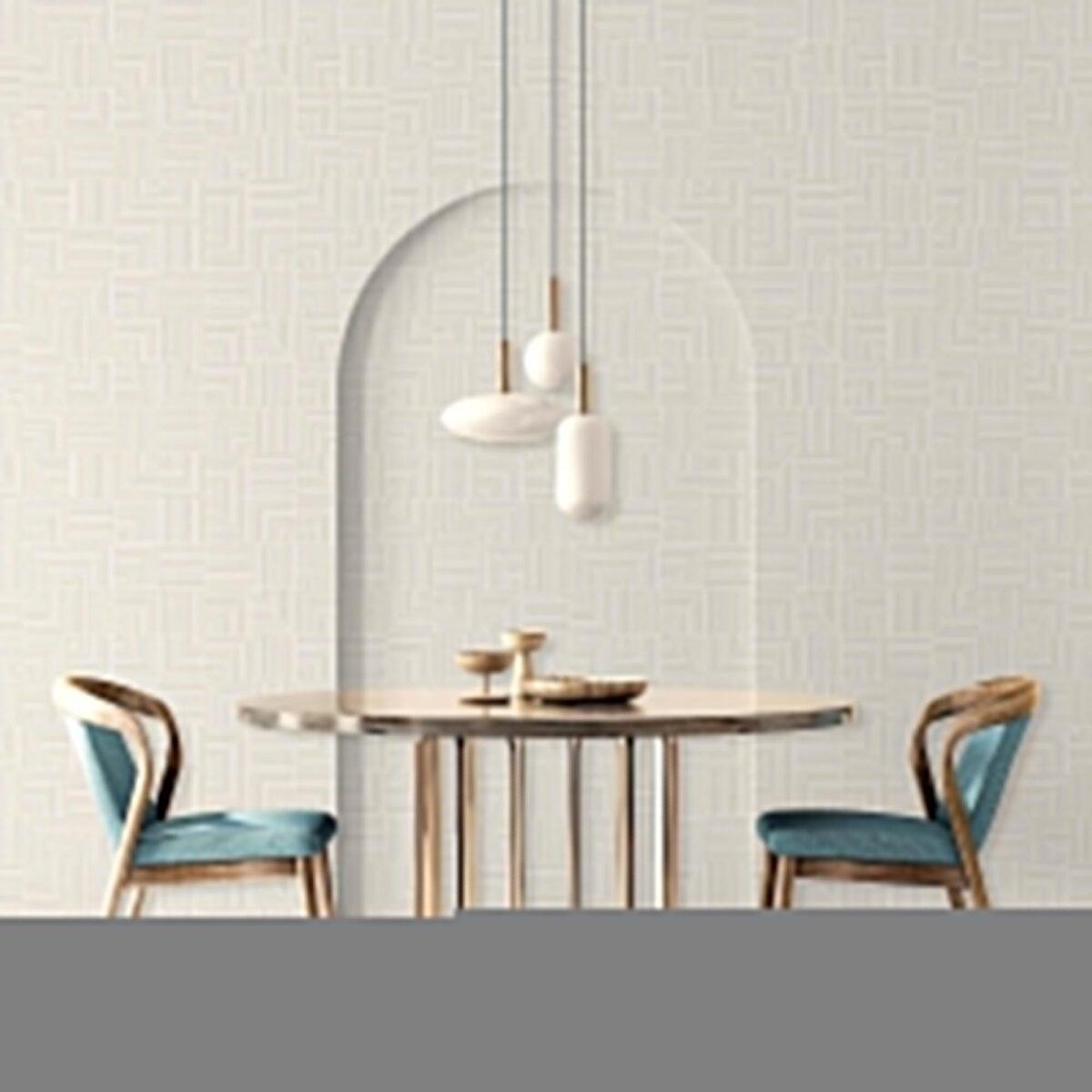Geometric Modern Design Wallpaper White Code 23209-1 - Image 4