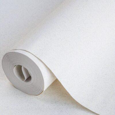 Mica Stone Inspired Plain Texture Wallpaper White Code 3713-1