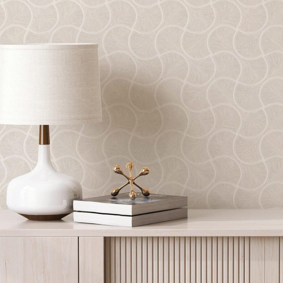 Geometric Design Wallpaper White Code 23201-1 - Image 2