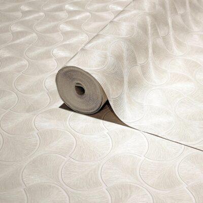 Geometric Design Wallpaper White Code 23201-1