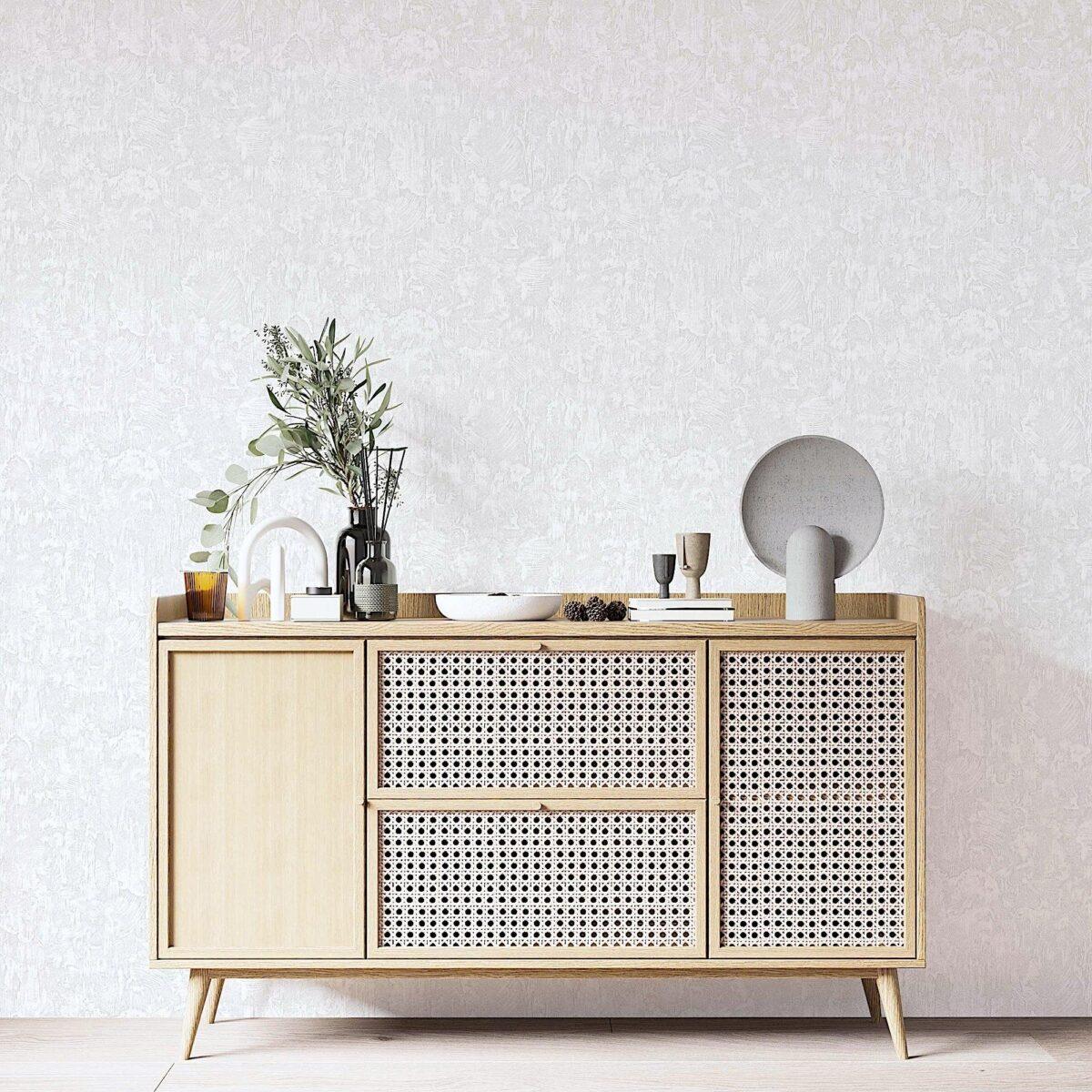 Textured Distressed Design Wallpaper White Code 23213-1 - Image 2