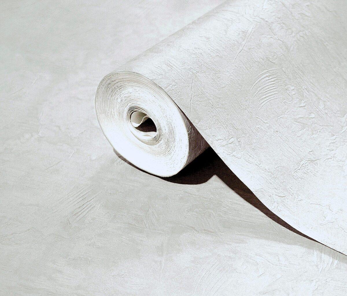Textured Distressed Design Wallpaper White Code 23213-1 - Image 1