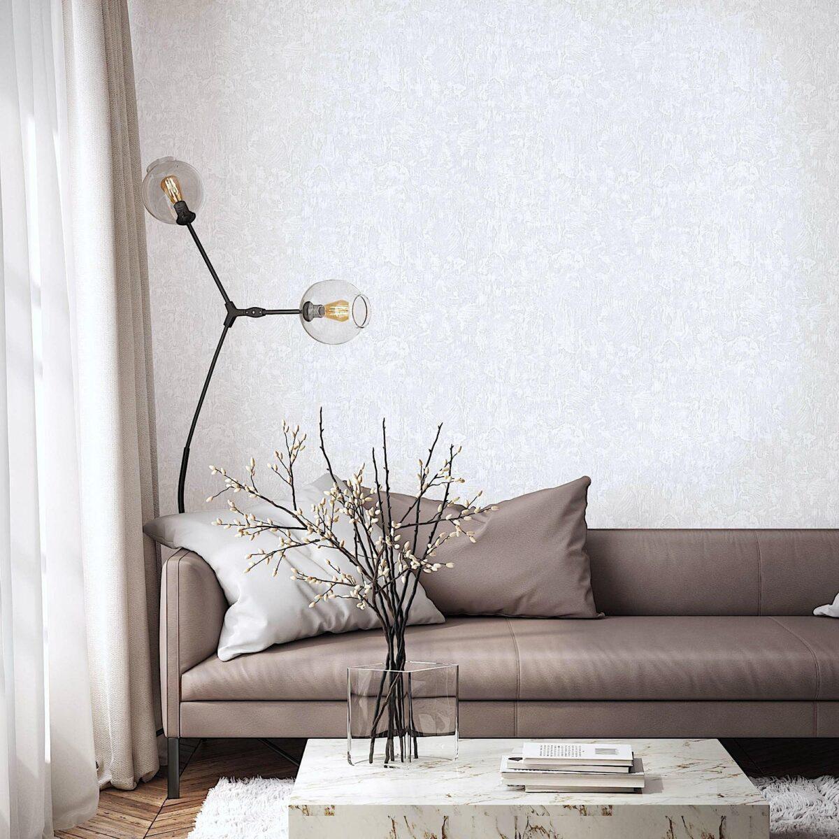 Textured Distressed Design Wallpaper White Code 23213-1 - Image 4
