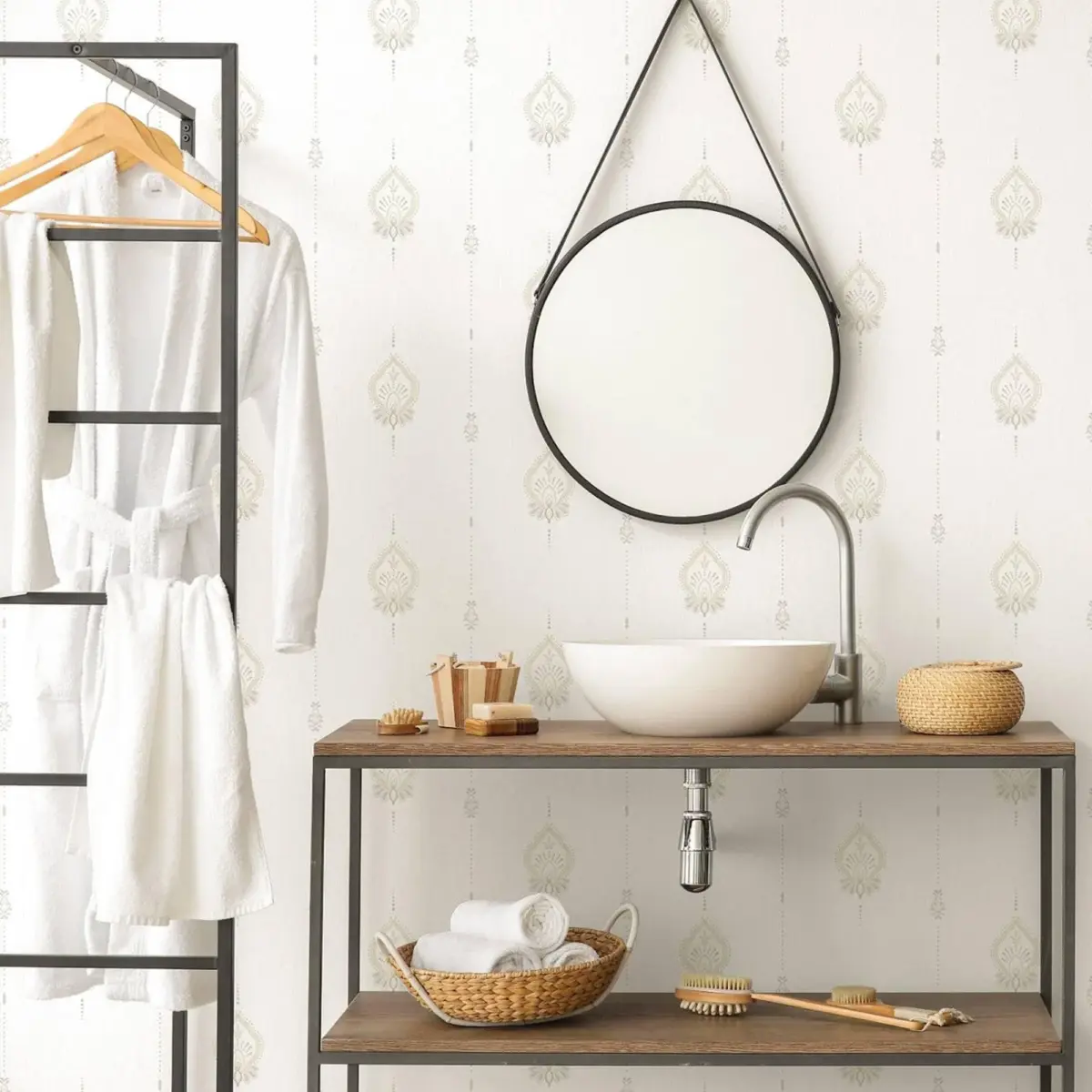 Modern Ordinary Wallpaper White Code 9902-1 - Image 2