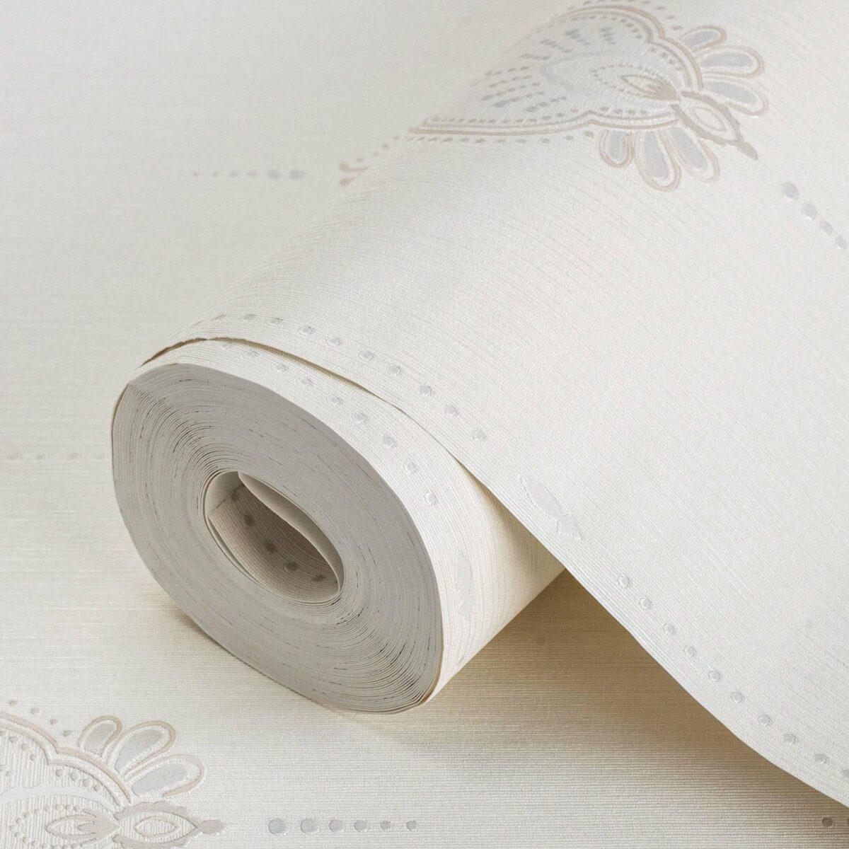 Modern Ordinary Wallpaper White Code 9902-1 - Image 1
