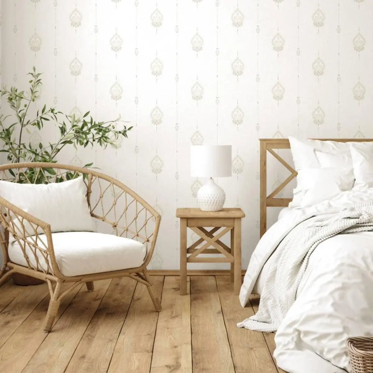 Modern Ordinary Wallpaper White Code 9902-1 - Image 6