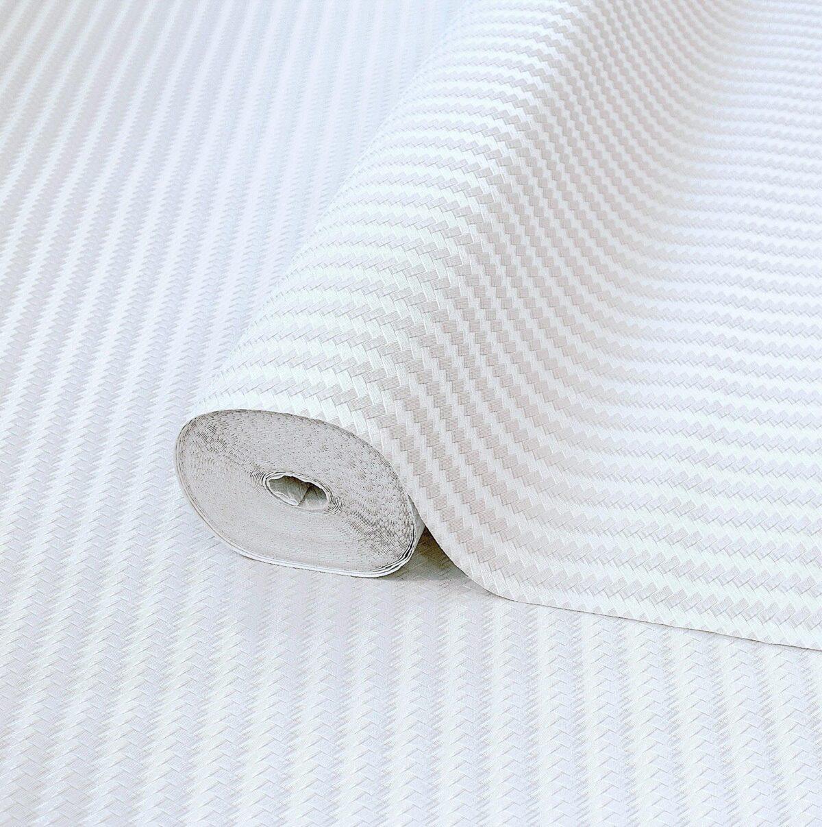 Modern Geometric Design Wallpaper White Code 23206-1 - Image 1