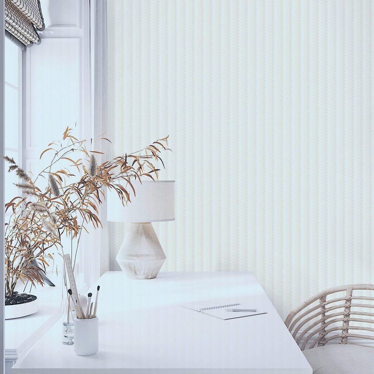 Modern Geometric Design Wallpaper White Code 23206-1 - Image 4