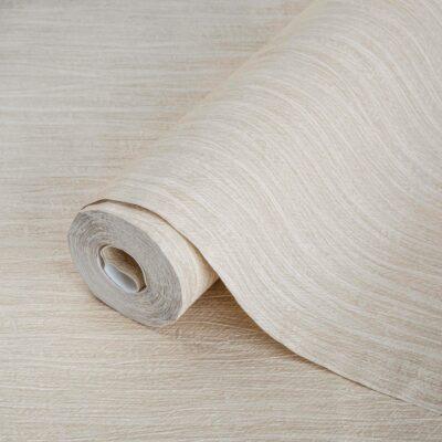 Textured Plain Wallpaper Cream Code 6807-2