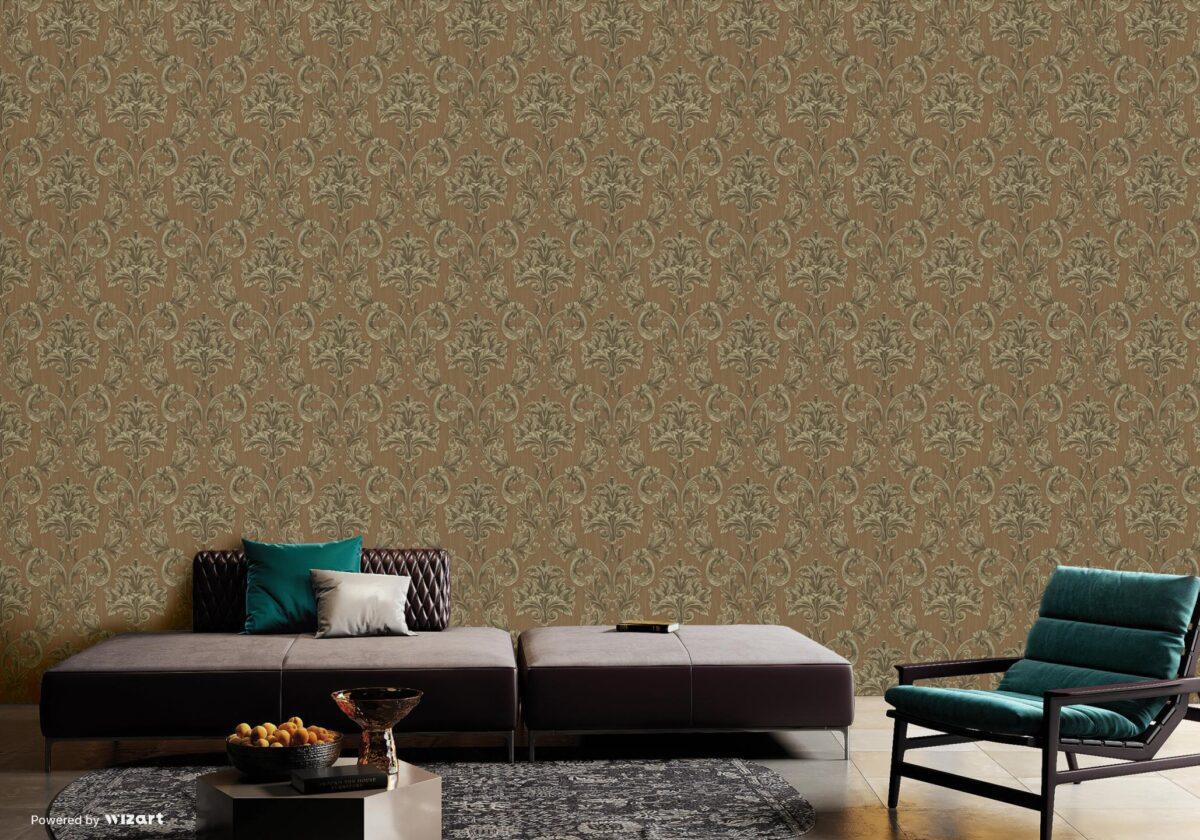 Damask Rich Ornament Wallpaper Fawn Brown Code 6808-4 - Image 6