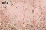 Flowers Pattern Design, VINYL FABRIC TEXTILE Wall Mural in Different Texture, Code A305. It is produced as ONE PIECE WITHOUT JOINT. - Image 3