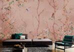 Flowers Pattern Design MURAL WALLPAPER, Available in Various Paper Texture, Code A305. It is Produced as 105 CM WIDE ROLL PANELS. - Image 4