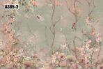 Flowers Pattern Design MURAL WALLPAPER, Available in Various Paper Texture, Code A305. It is Produced as 105 CM WIDE ROLL PANELS. - Image 3