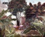 Flamingo Design MURAL WALLPAPER, Available in Various Paper Texture, Code A307. It is Produced as 105 CM WIDE ROLL PANELS. - Image 3