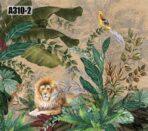 Lion Patterned Design MURAL WALLPAPER, Available in Various Paper Texture, Code A310. It is Produced as 105 CM WIDE ROLL PANELS. - Image 3