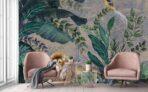 Lion Patterned Design, VINYL FABRIC TEXTILE Wall Mural in Different Texture, Code A310. It is produced as ONE PIECE WITHOUT JOINT. - Image 5