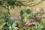 Tiger Design, VINYL FABRIC TEXTILE Wall Mural in Different Texture, Code A311. It is produced as ONE PIECE WITHOUT JOINT. - Image 3
