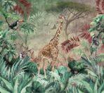 Giraffe Design, VINYL FABRIC TEXTILE Wall Mural in Different Texture, Code A312. It is produced as ONE PIECE WITHOUT JOINT.