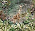 Giraffe Design, VINYL FABRIC TEXTILE Wall Mural in Different Texture, Code A312. It is produced as ONE PIECE WITHOUT JOINT. - Image 3
