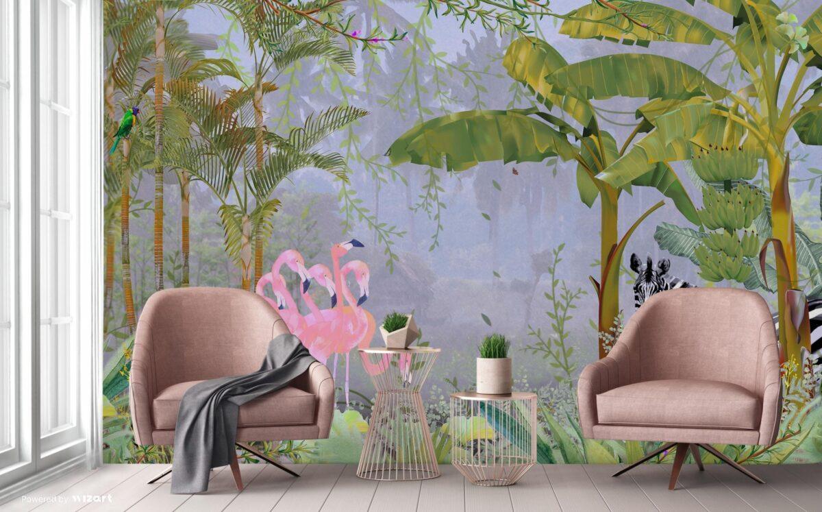 Zebra Patterned Design MURAL WALLPAPER, Available in Various Paper Texture, Code A313. It is Produced as 105 CM WIDE ROLL PANELS. - Image 4