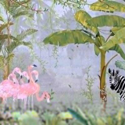 Zebra Patterned Design MURAL WALLPAPER, Available in Various Paper Texture, Code A313. It is Produced as 105 CM WIDE ROLL PANELS.