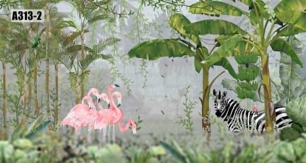 Zebra Patterned Design, VINYL FABRIC TEXTILE Wall Mural in Different Texture, Code A313 It is produced as ONE PIECE WITHOUT JOINT. - Image 3