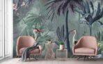 Birds Pattern Design MURAL WALLPAPER, Available in Various Paper Texture, Code A317. It is Produced as 105 CM WIDE ROLL PANELS. - Image 4