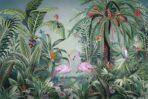 Flamingo  MURAL WALLPAPER, Available in Various Paper Texture, Code A319. It is Produced as 105 CM WIDE ROLL PANELS.