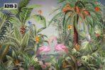 Flamingo  MURAL WALLPAPER, Available in Various Paper Texture, Code A319. It is Produced as 105 CM WIDE ROLL PANELS. - Image 3