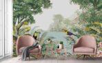 Parrot Design MURAL WALLPAPER, Available in Various Paper Texture, Code A323.  It is Produced as 105 CM WIDE ROLL PANELS. - Image 2