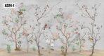 Spring Blossoms Design MURAL WALLPAPER, Available in Various Paper Texture, Code A324. It is Produced as 105 CM WIDE ROLL PANELS. - Image 3