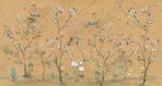 Spring Blossoms Design, VINYL FABRIC TEXTILE Wall Mural in Different Texture, Code A324. It is produced as ONE PIECE WITHOUT JOINT.