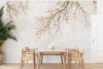 Flowers Pattern Design Mural WALLPAPER, Available in Various Paper Texture, Code - FJ302. It is Produced as 105 CM WIDE ROLL. - Image 6
