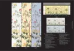 Flowers Pattern Design, VINYL FABRIC TEXTILE Wall Mural in Different Texture, Code FJ305.  It is produced as ONE PIECE WITHOUT JOINT. - Image 8