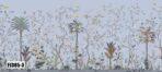 Flowers Pattern Design Mural WALLPAPER, Available in Various Paper Texture, Code FJ305. It is Produced as 105 CM WIDE ROLL PANELS. - Image 2