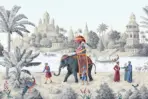 Elephant Pattern Design Mural WALLPAPER, Available in Various Paper Texture, Code FJ309.  It is Produced as 105 CM Wide Roll Panels.