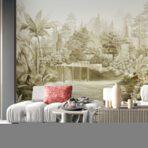 Flowers Pattern Design Mural WALLPAPER, Available in various Paper Texture. It is Produced as 105 cm Wide Roll Panels. Code FJ310 - Image 8
