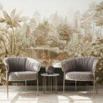 Flowers Pattern Design Mural WALLPAPER, Available in various Paper Texture. It is Produced as 105 cm Wide Roll Panels. Code FJ310 - Image 6