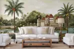 Landscape Pattern Design, VINYL FABRIC TEXTILE Wall Mural in Different Texture, Code FJ311. It is produced as ONE PIECE WITHOUT JOINT. - Image 8
