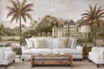 Landscape Pattern Design, VINYL FABRIC TEXTILE Wall Mural in Different Texture, Code FJ311. It is produced as ONE PIECE WITHOUT JOINT. - Image 9