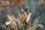 Tropical Leaves Design Mural WALLPAPER, Available in various Paper Texture, Code FJ316. It is Produced as 105 CM Wide Roll Panels. - Image 2