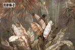 Tropical Leaves Design Mural WALLPAPER, Available in various Paper Texture, Code FJ316. It is Produced as 105 CM Wide Roll Panels. - Image 3