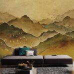 Mountains Design Mural WALLPAPER, Available in various Paper Texture, Code FJ317. It is Produced as 105 CM WIDE ROLL PANELS. - Image 4